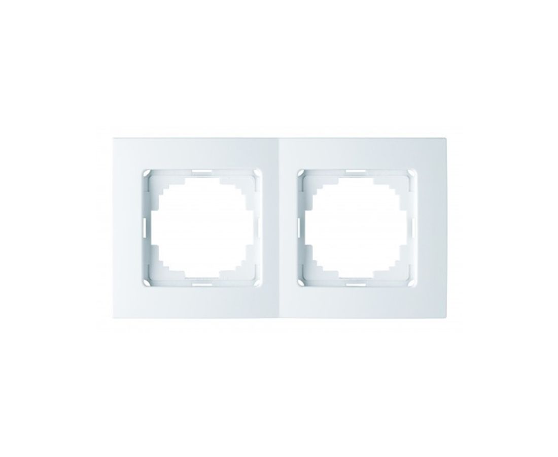 ჩარჩო ორიანი touran white - 24110092 — როზეტები და ჩამრთველები
